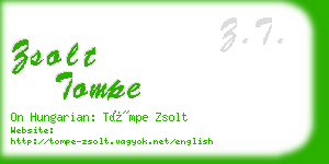 zsolt tompe business card